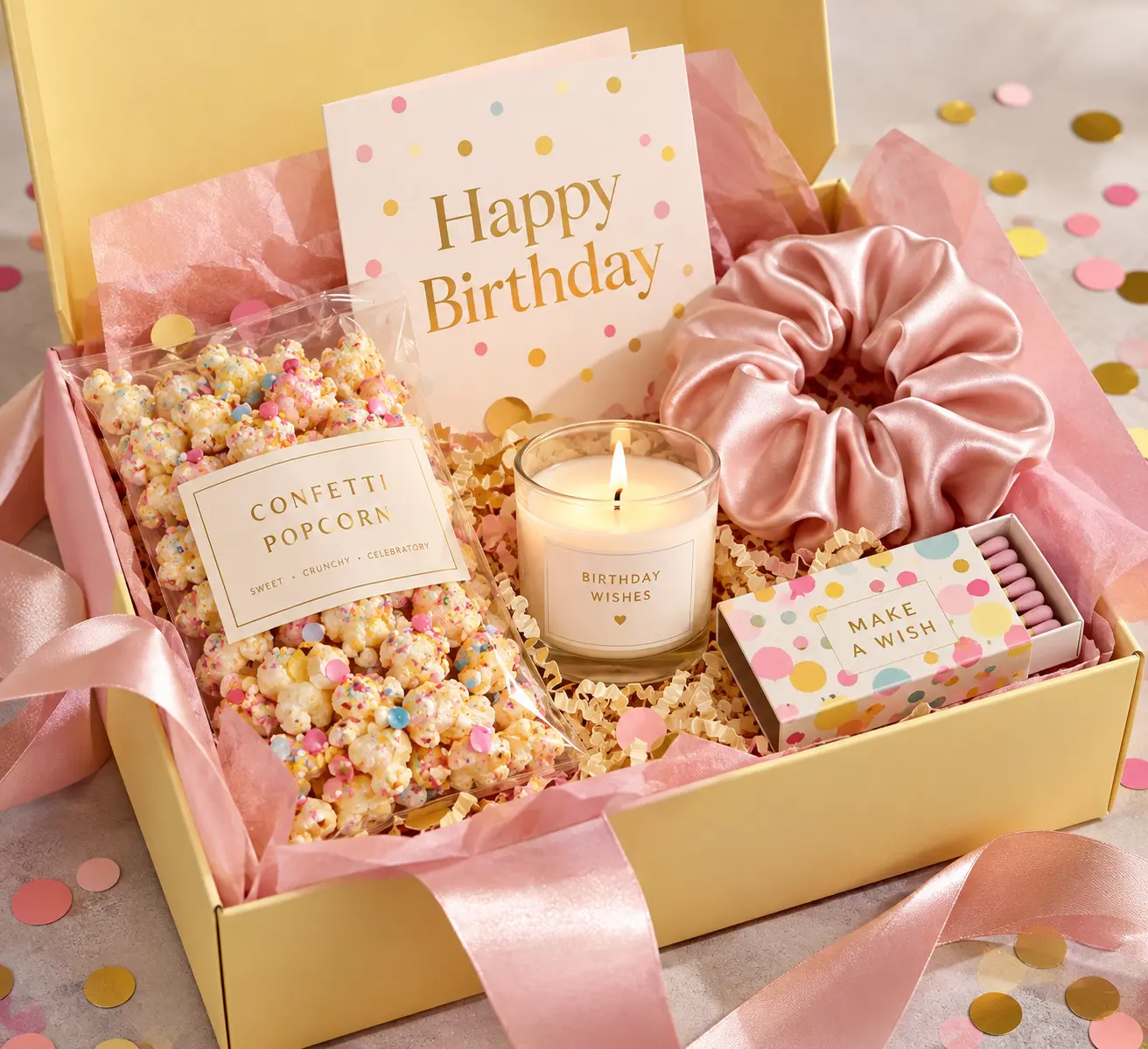 Birthday Wishes gift box concept