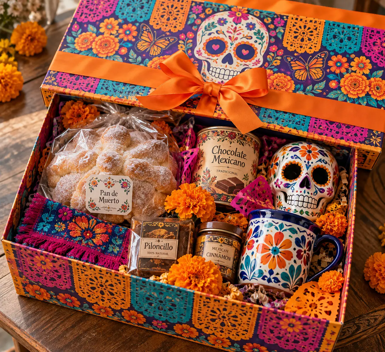 Día de los Muertos gift box concept