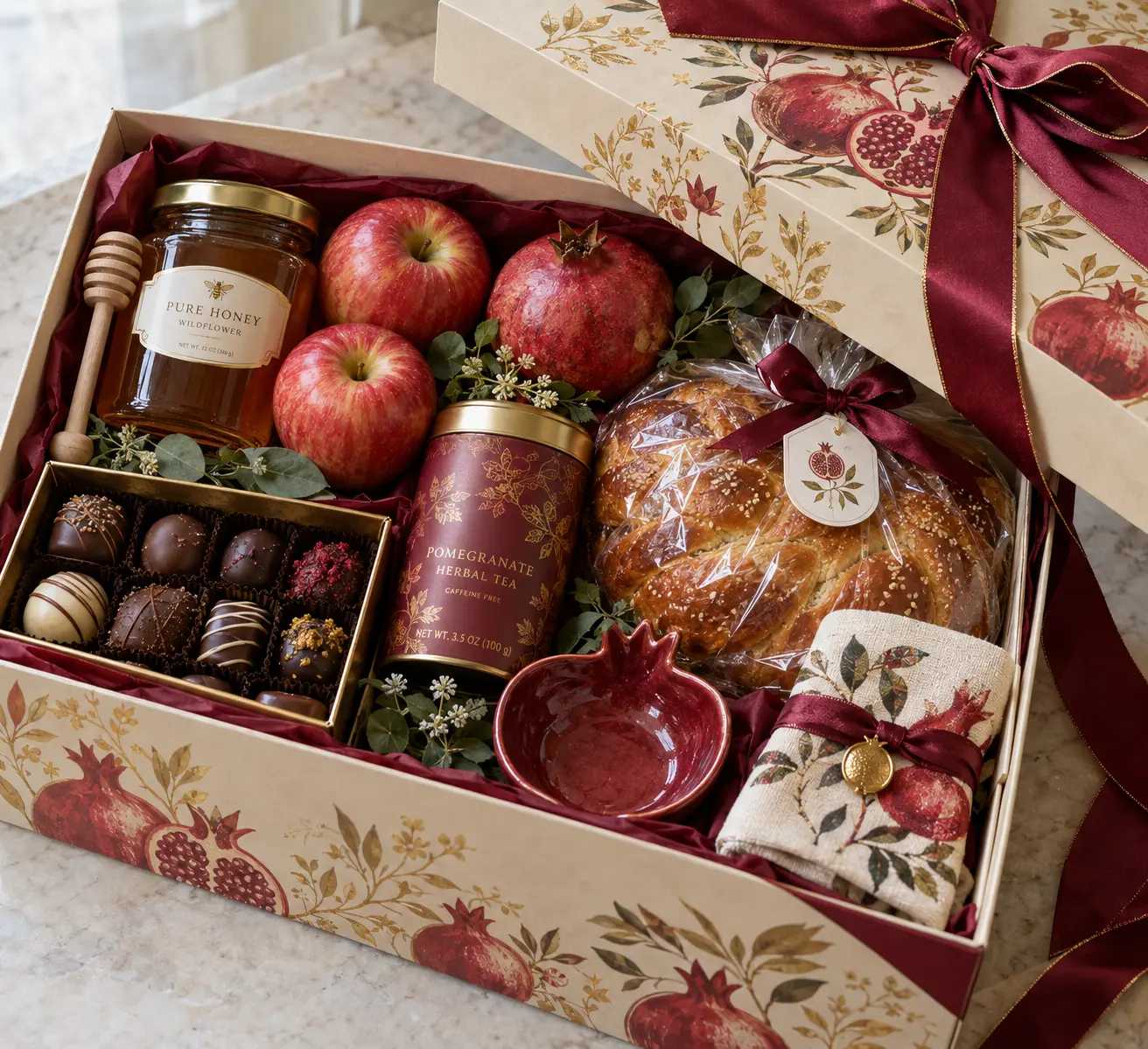 Rosh Hashanah gift box concept