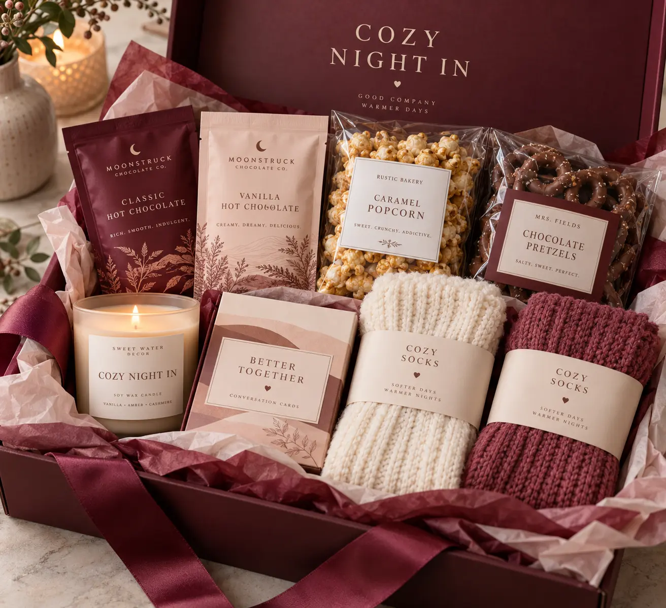 Cozy Night In gift box concept
